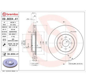 Brzdový kotouč AP 25133 V