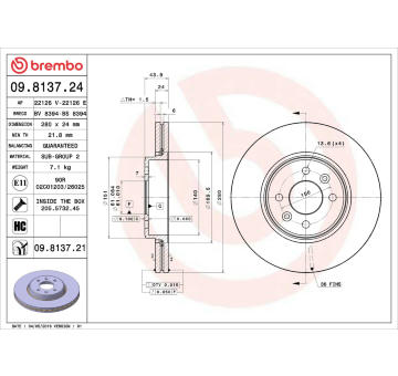 Brzdový kotouč AP 22126 E