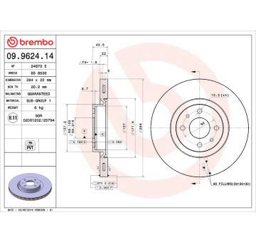 Brzdový kotouč AP 24870 E