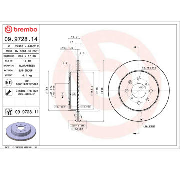 Brzdový kotouč AP 24962 E