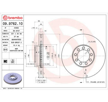 Brzdový kotouč AP 44093