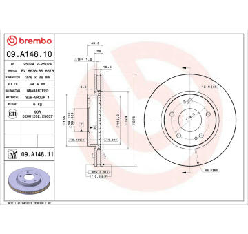 Brzdový kotouč AP 25024
