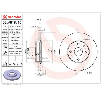 Brzdový kotouč AP 25203