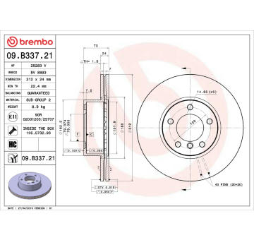 Brzdový kotouč AP 25283 V