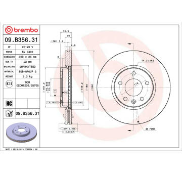 Brzdový kotouč AP 20125 V