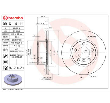 Brzdový kotouč AP 25436 V