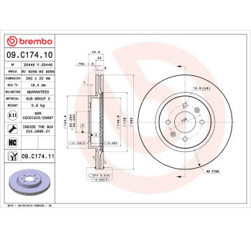 Brzdový kotouč AP 25446 V