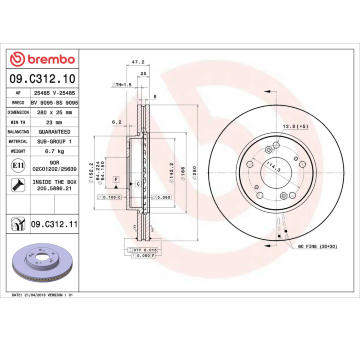 Brzdový kotouč AP 25485 V
