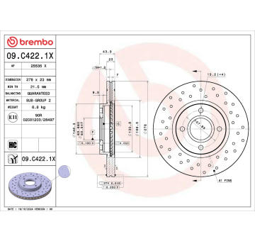 Brzdový kotouč AP 25535 X