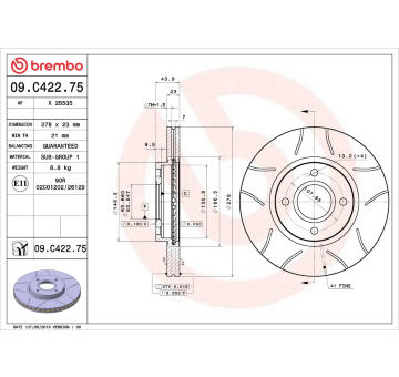 Brzdový kotouč AP X 25535