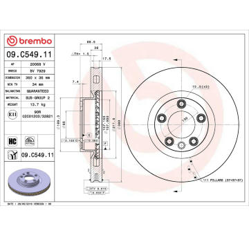 Brzdový kotouč AP 20068 V