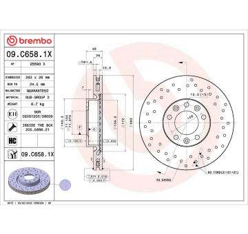Brzdový kotouč AP 25593 X