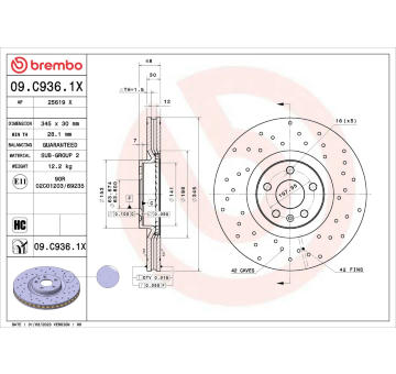 Brzdový kotouč AP 25619 X