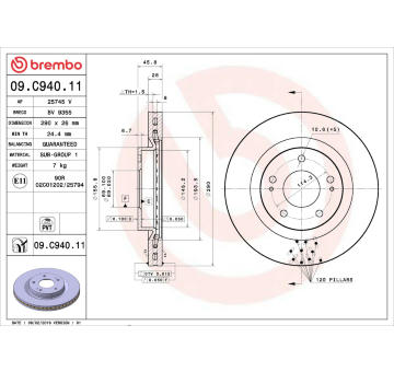 Brzdový kotouč AP 25745 V