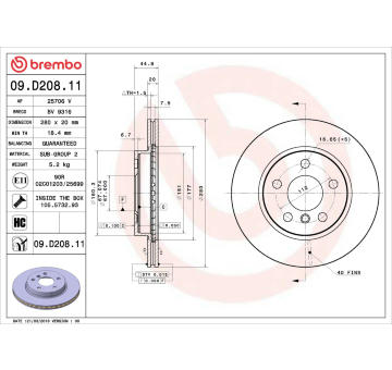 Brzdový kotouč AP 25706 V