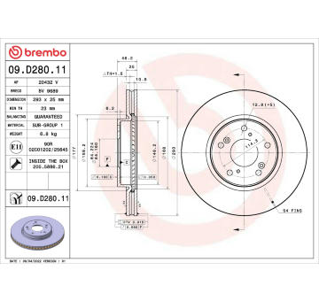 Brzdový kotouč AP 20432 V