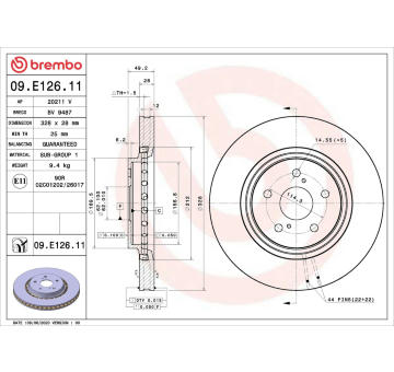Brzdový kotouč AP 20211 V