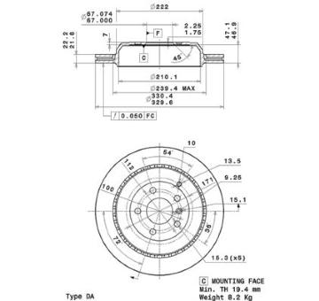 Brzdový kotouč AP 25066 V