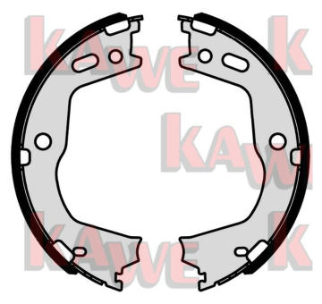 Sada brzdových čelistí, parkovací brzda KAWE 01046