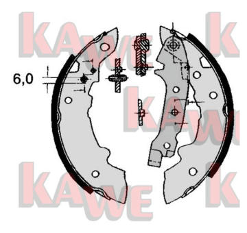 Sada brzdových čelistí KAWE 04320