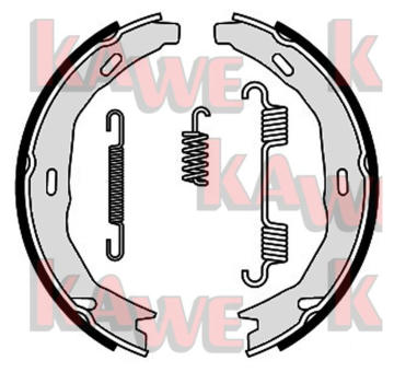 Sada brzdových čelistí, parkovací brzda KAWE 09660