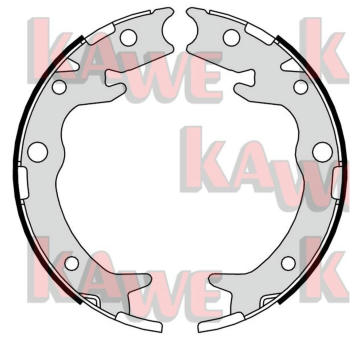 Sada brzdových čelistí, parkovací brzda KAWE 09790