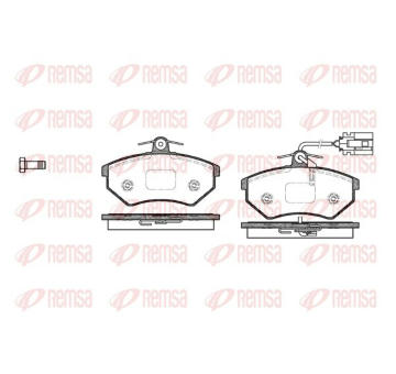 Sada brzdových destiček, kotoučová brzda KAWE 0134 82