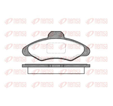 Sada brzdových destiček, kotoučová brzda KAWE 0331 00