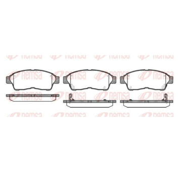 Sada brzdových destiček, kotoučová brzda KAWE 0402 02