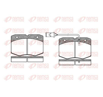 Sada brzdových destiček, kotoučová brzda KAWE 0435 02