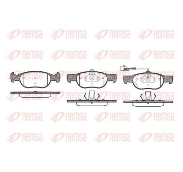 Sada brzdových destiček, kotoučová brzda KAWE 0588 11