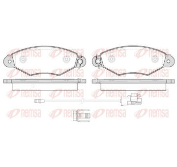 Sada brzdových destiček, kotoučová brzda KAWE 0643 30