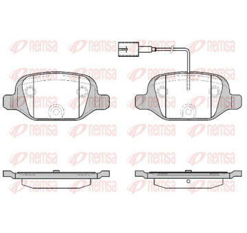 Sada brzdových destiček, kotoučová brzda KAWE 0727 12