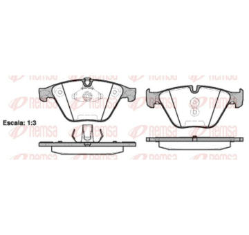 Sada brzdových destiček, kotoučová brzda KAWE 0857 20