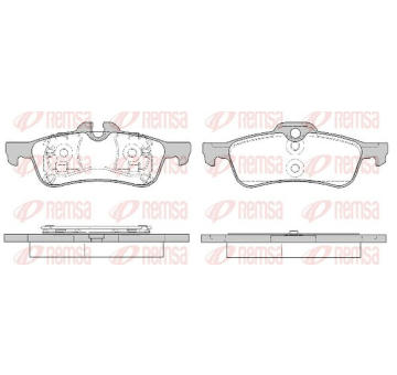 Sada brzdových destiček, kotoučová brzda KAWE 0862 20