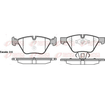 Sada brzdových destiček, kotoučová brzda KAWE 1052 10