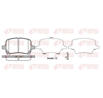 Sada brzdových destiček, kotoučová brzda KAWE 1089 12