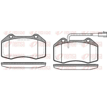 Sada brzdových destiček, kotoučová brzda KAWE 1113 12