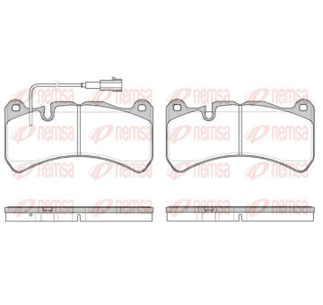 Sada brzdových destiček, kotoučová brzda KAWE 1192 11