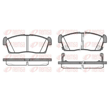Sada brzdových destiček, kotoučová brzda KAWE 1199 02
