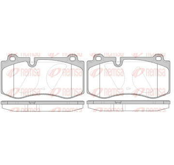 Sada brzdových destiček, kotoučová brzda KAWE 1202 10