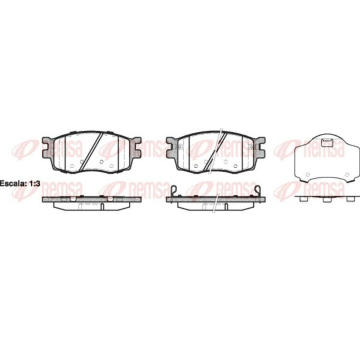Sada brzdových destiček, kotoučová brzda KAWE 1208 02