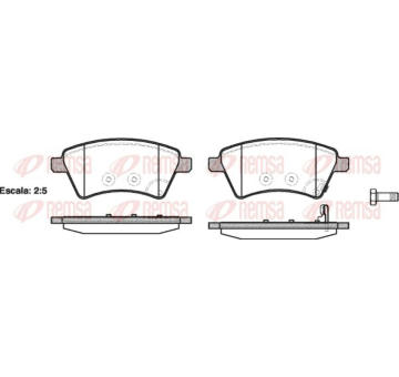 Sada brzdových destiček, kotoučová brzda KAWE 1215 01