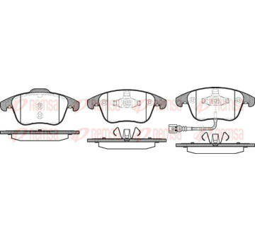 Sada brzdových destiček, kotoučová brzda KAWE 1219 21