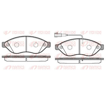 Sada brzdových destiček, kotoučová brzda KAWE 1237 12