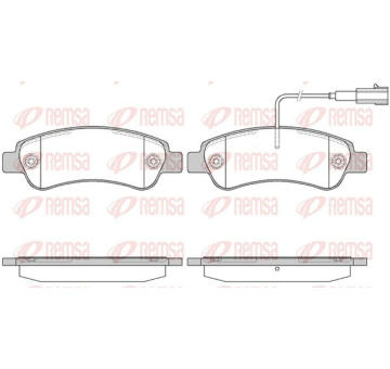 Sada brzdových destiček, kotoučová brzda KAWE 1238 02