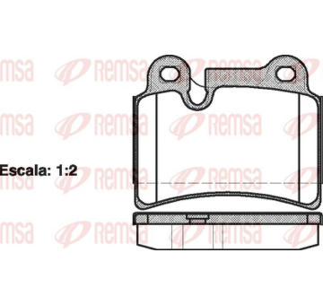 Sada brzdových destiček, kotoučová brzda KAWE 1240 00