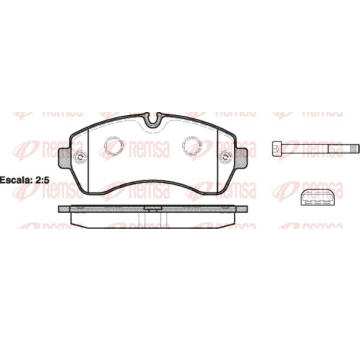 Sada brzdových destiček, kotoučová brzda KAWE 1243 00