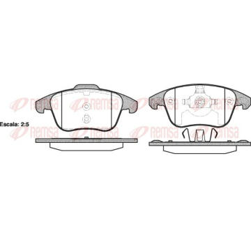 Sada brzdových destiček, kotoučová brzda KAWE 1249 00