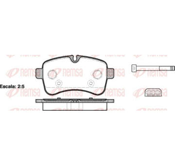 Sada brzdových destiček, kotoučová brzda KAWE 1282 00